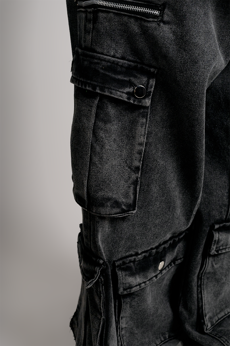 DENIM CARGO PANTS